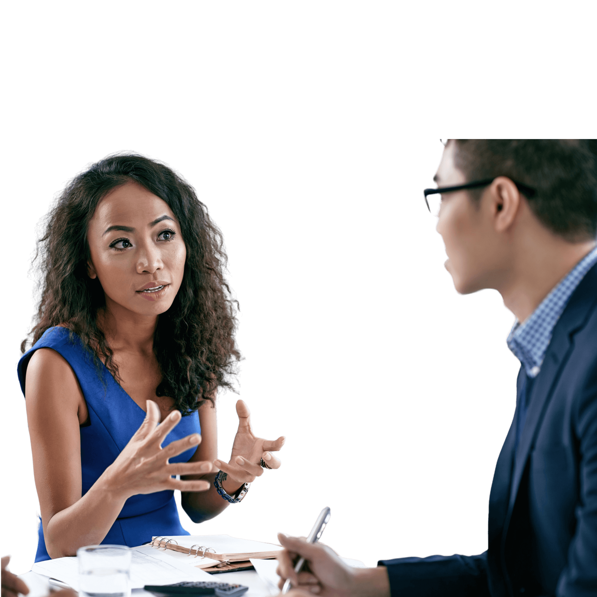 lady talking to colleague